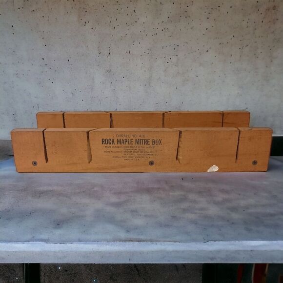 DURALL Rock Maple Mitre Box No. 416 Yonkers NY Vintage Made In USA Wooden Wood. - Picture 10 of 14